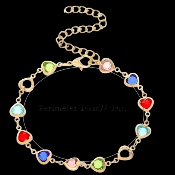 NEW Colorful Heart shape Bracelet multi color - Picture 5 of 6